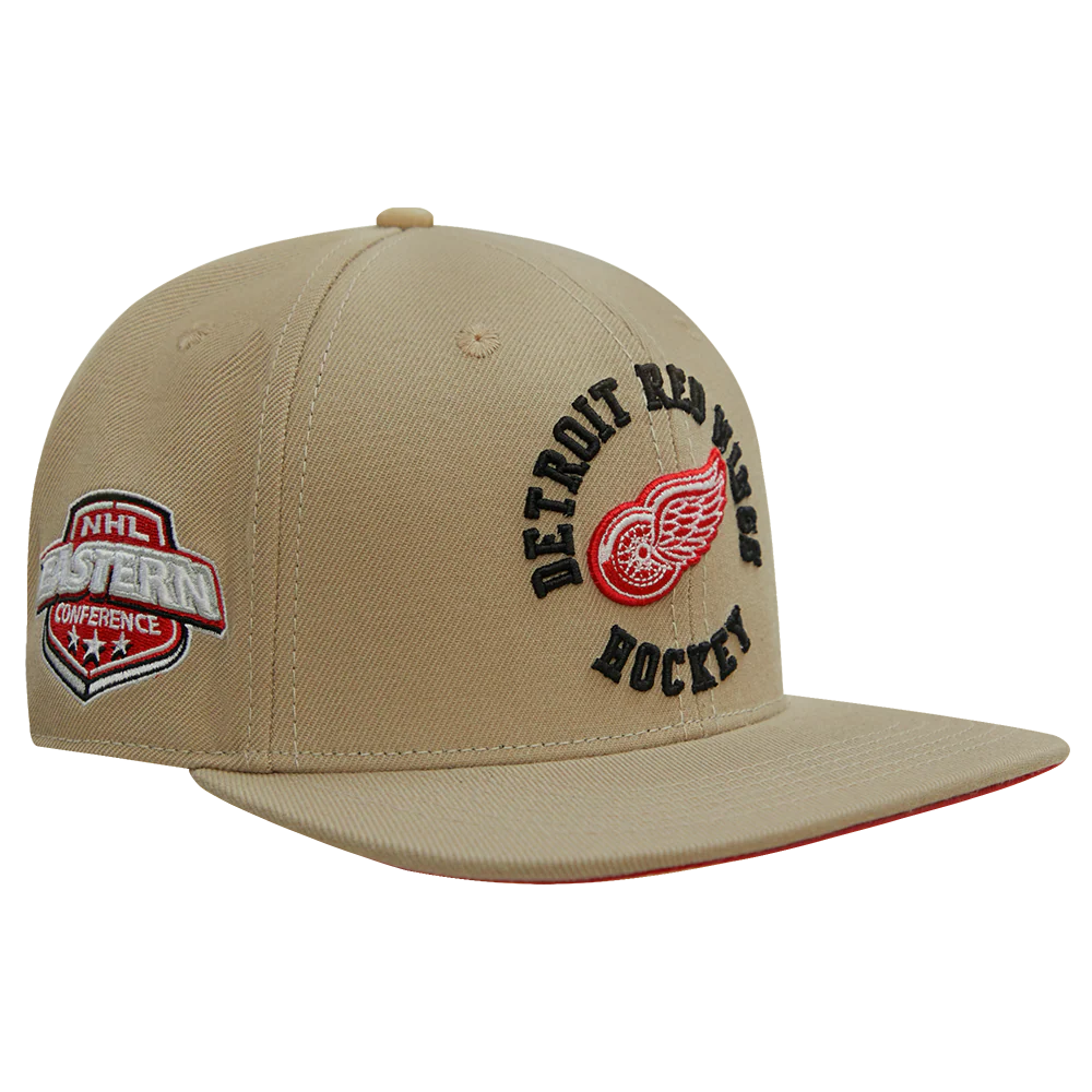 NHL DETROIT RED WINGS HYBRID WOOL SNAPBACK HAT (KHAKI) - Image 2