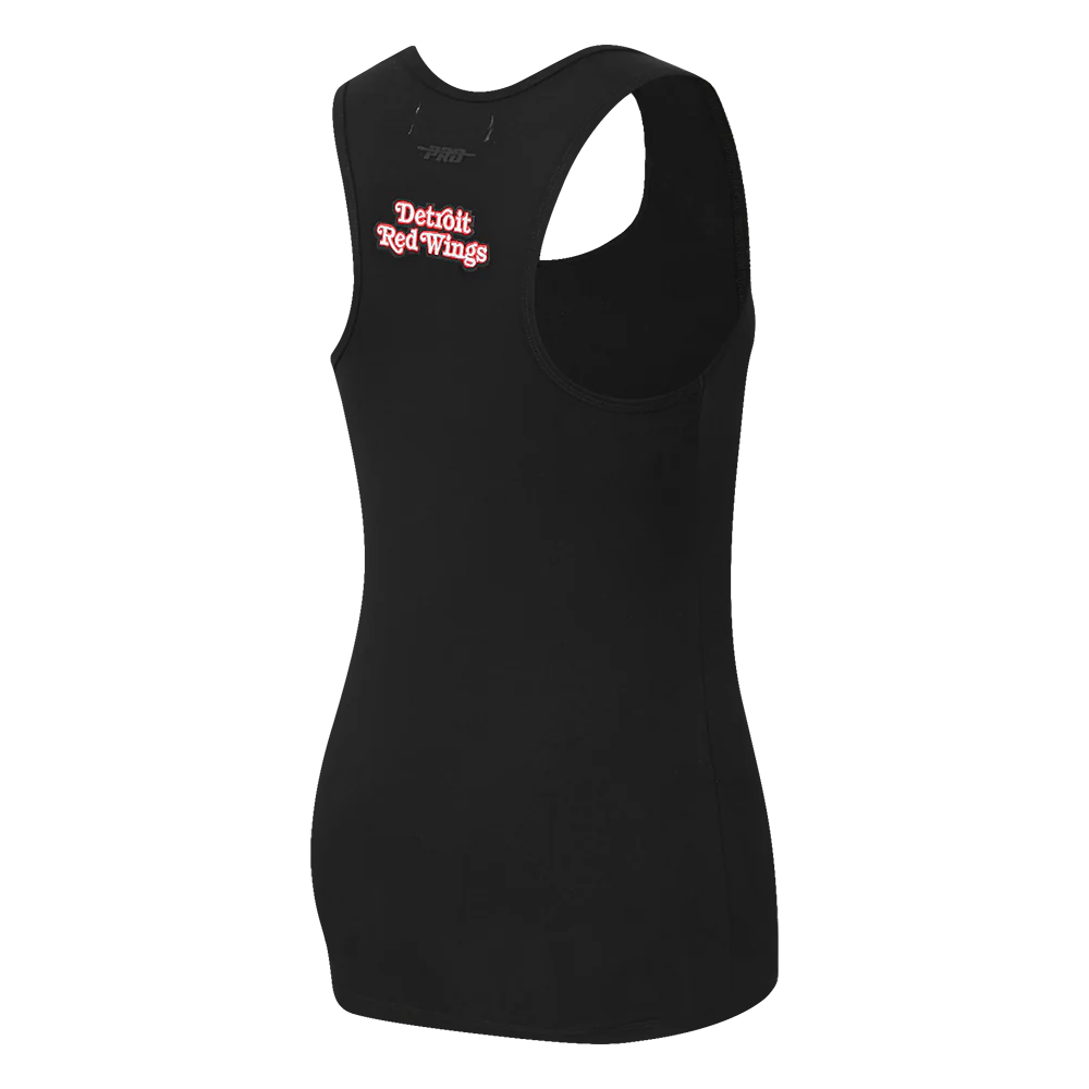 NHL DETROIT RED WINGS CLASSIC WOMEN'S RELAXED FIT RACERBACK (BLACK) - Image 4