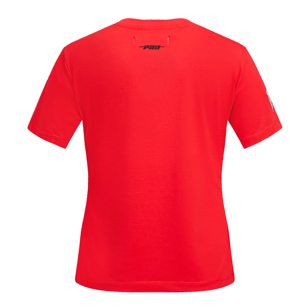 NHL DETROIT RED WINGS CLASSIC SHORT SLEEVE WOMEN'S SINGLE JERSEY SLIM FIT TEE (RED) - Image 3