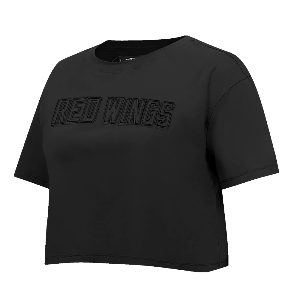NHL DETROIT RED WINGS NEUTRAL WOMEN'S BOXY TEE (BLACK) - Image 2