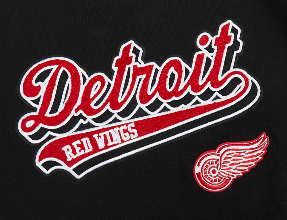 NHL DETROIT RED WINGS SCRIPT TAIL WOMEN'S BOYFRIEND TEE (BLACK) - Image 5