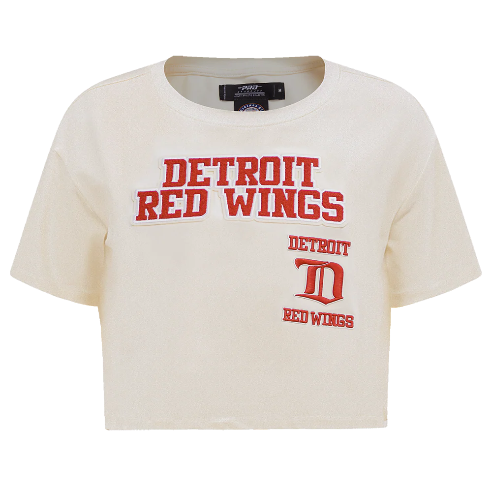 NHL DETROIT RED WINGS RETRO CLASSIC WOMEN'S BOXY TEE (EGGSHELL)