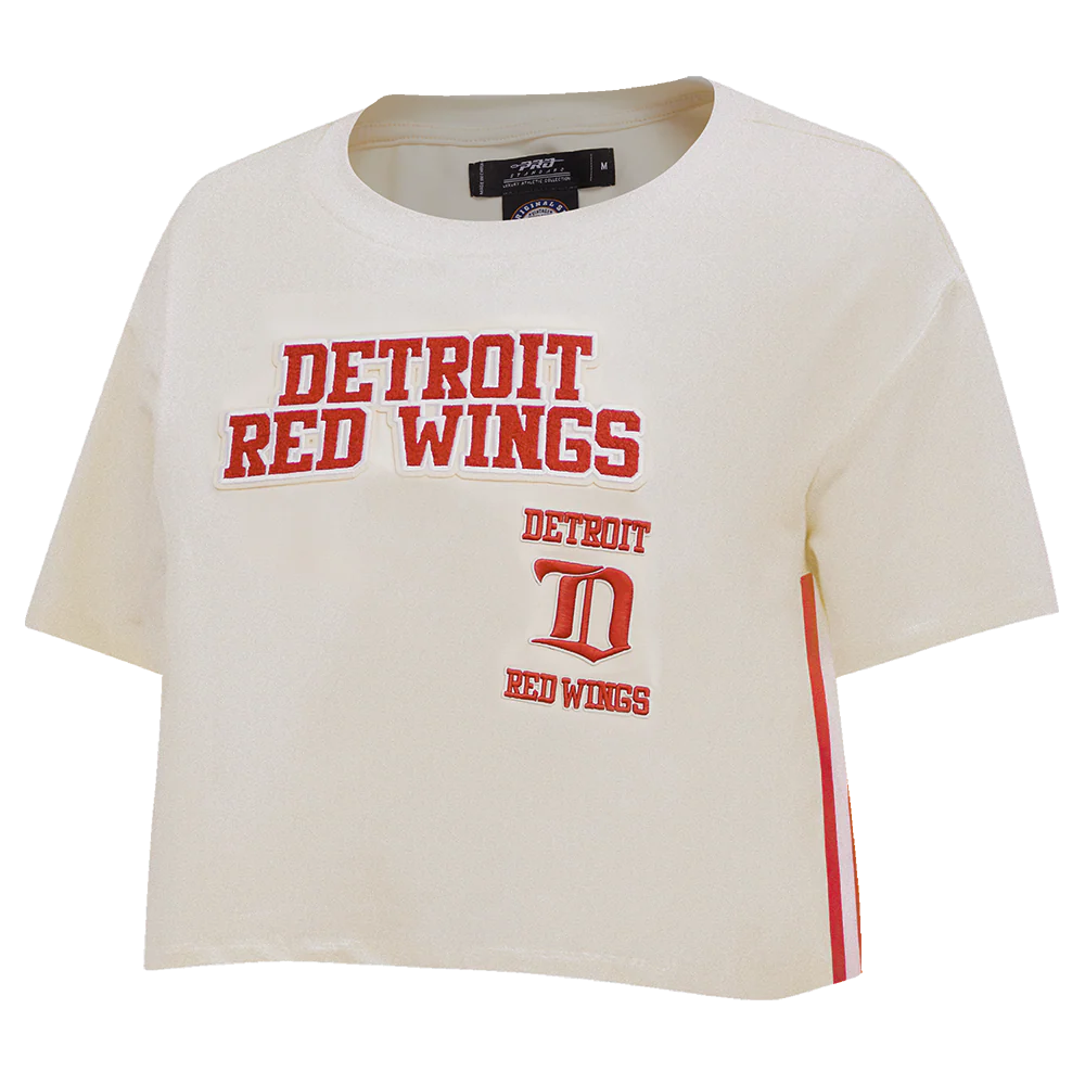 NHL DETROIT RED WINGS RETRO CLASSIC WOMEN'S BOXY TEE (EGGSHELL) - Image 2