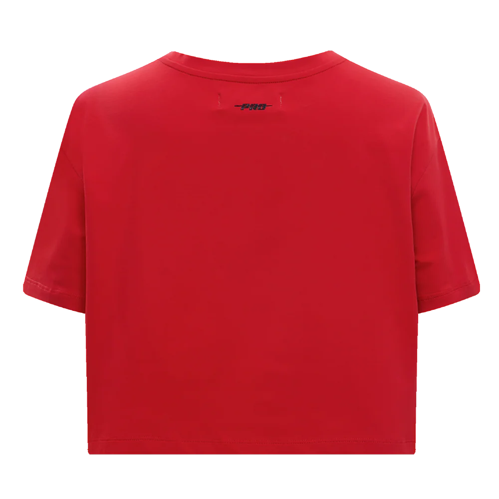 NHL DETROIT RED WINGS RETRO CLASSIC WOMEN'S BOXY TEE (RED) - Image 3