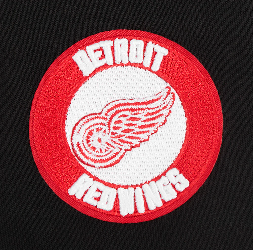 NHL DETROIT RED WINGS CLASSIC WOMEN'S FLEECE CREWNECK (BLACK) - Image 6