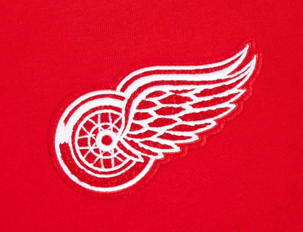 NHL DETROIT RED WINGS CLASSIC WOMEN'S FLEECE CROPPED PULLOVER HOODIE (RED) - Image 5