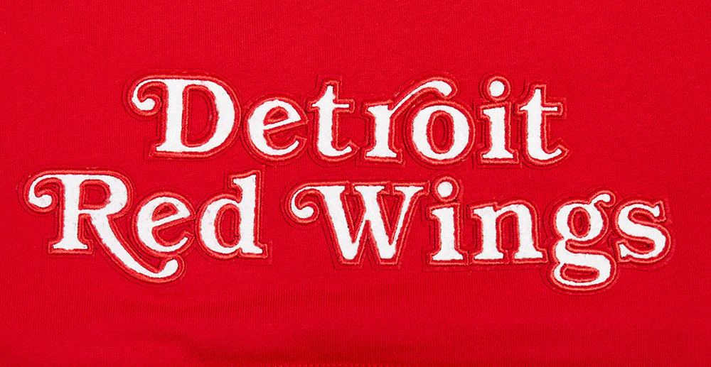 NHL DETROIT RED WINGS CLASSIC WOMEN'S FLEECE CROPPED PULLOVER HOODIE (RED) - Image 7