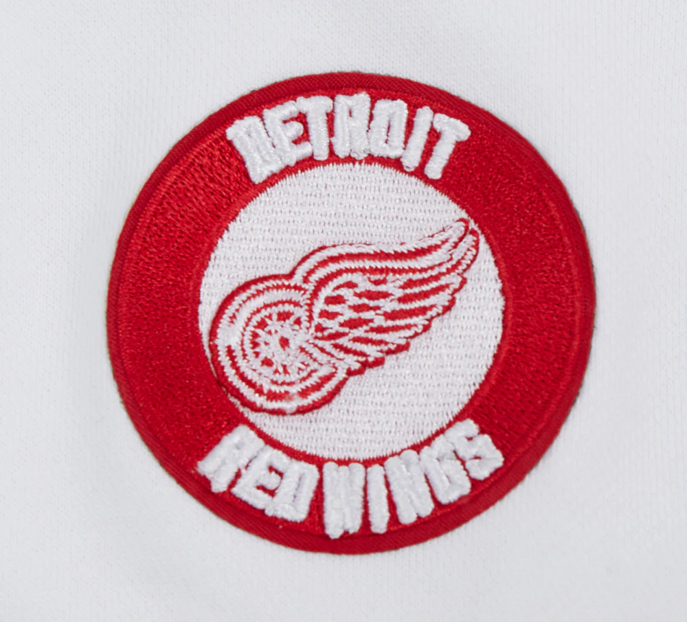 NHL DETROIT RED WINGS CLASSIC WOMEN'S FLEECE CROPPED PULLOVER HOODIE (WHITE) - Image 6