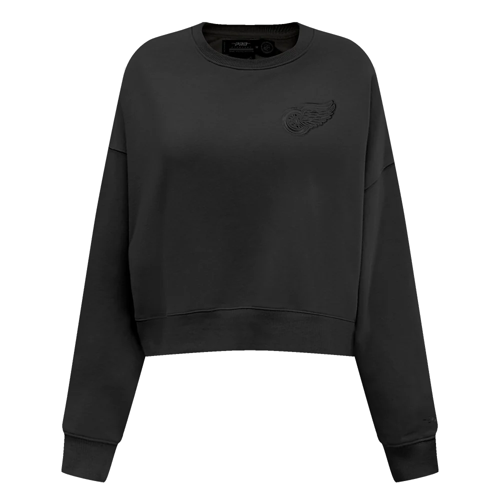 NHL DETROIT RED WINGS NEUTRAL WOMEN'S CREWNECK (BLACK)