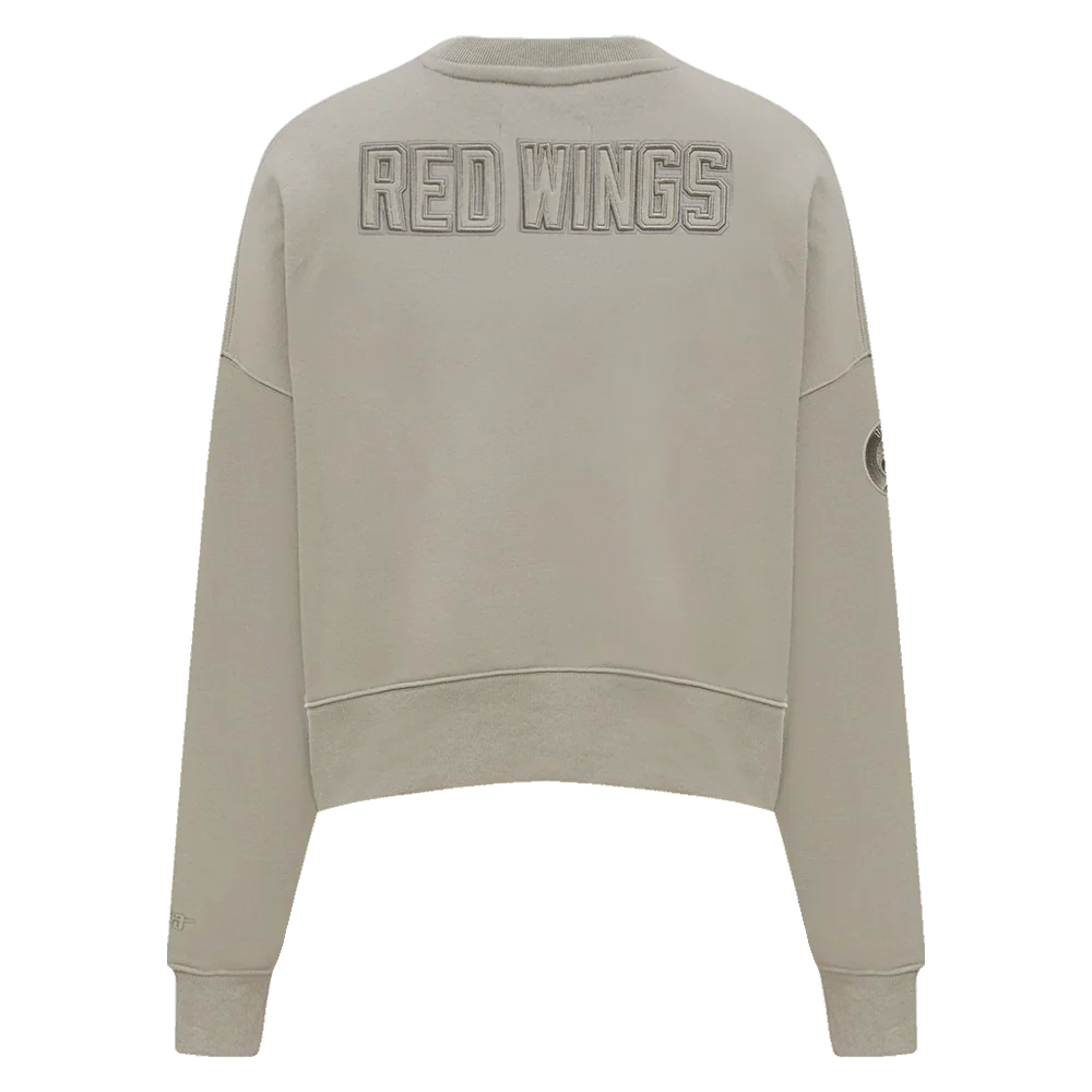 NHL DETROIT RED WINGS NEUTRAL WOMEN'S CREWNECK (TAUPE) - Image 4