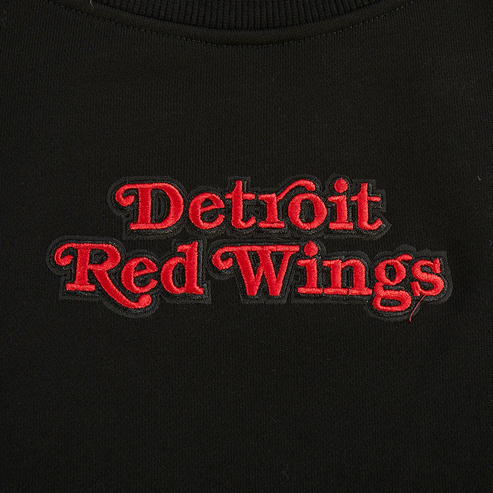 NHL DETROIT RED WINGS WINGSPAN WOMEN'S FLC CREWNECK (BLACK) - Image 9