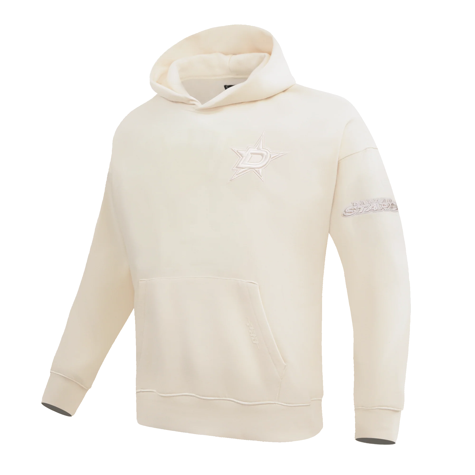 NHL DALLAS STARS NEUTRAL DROP SHOULDER MEN'S PULLOVER HOODIE (EGGSHELL) - Image 2