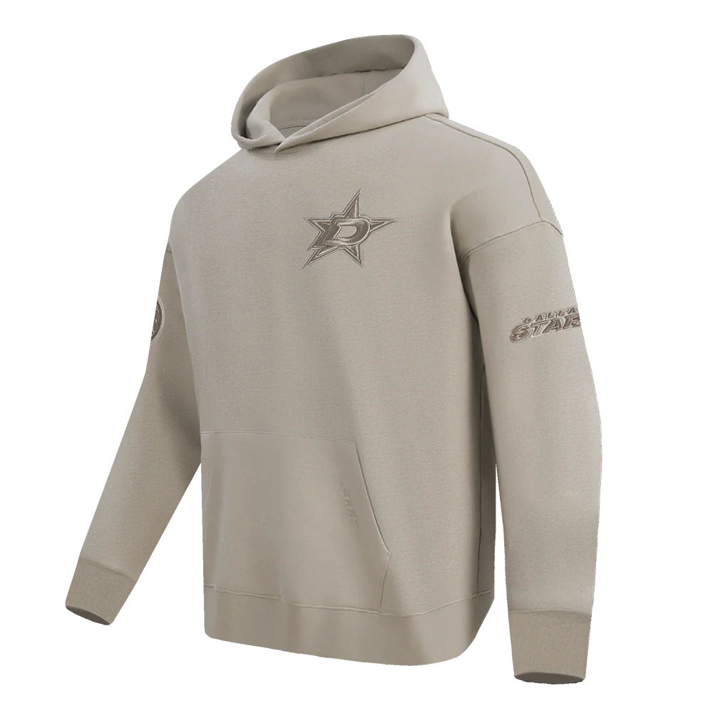 NHL DALLAS STARS NEUTRAL MEN'S DROP SHOULDER PULLOVER HOODIE (TAUPE) - Image 2