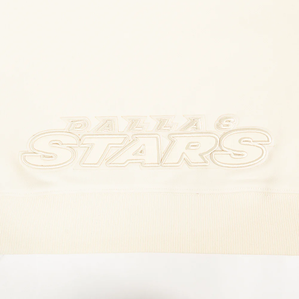 NHL DALLAS STARS NEUTRAL WOMEN'S CROPPED PULLOVER HOODIE (EGGSHELL) - Image 5