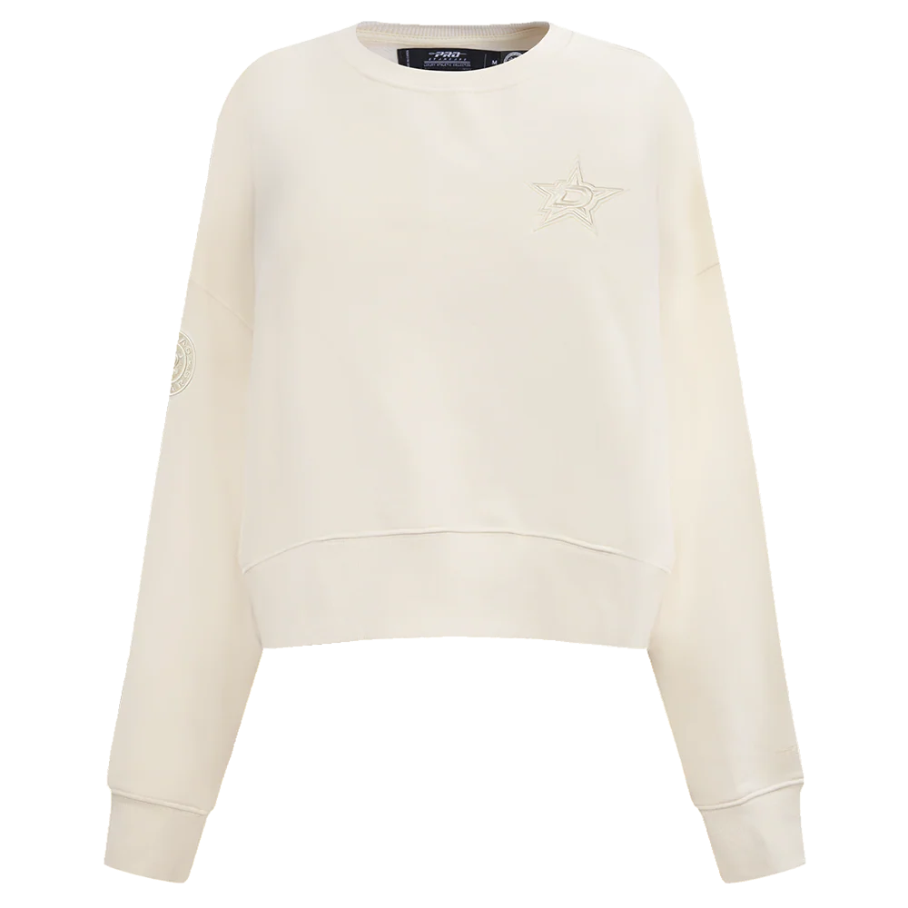 NHL DALLAS STARS NEUTRAL WOMEN'S CREWNECK (EGGSHELL)
