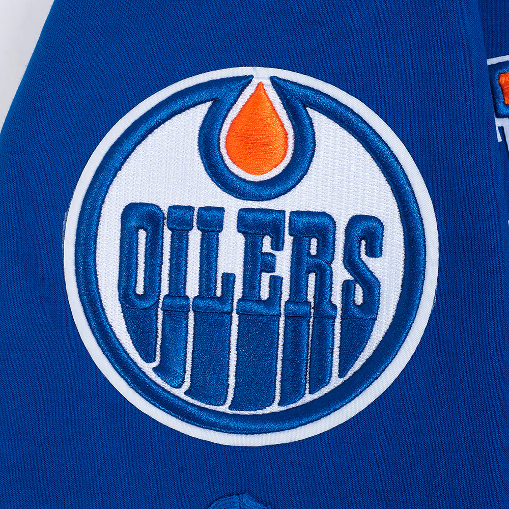 NHL EDMONTON OILERS CLASSIC MEN'S WARM UP JACKET (DODGER BLUE) - Image 7