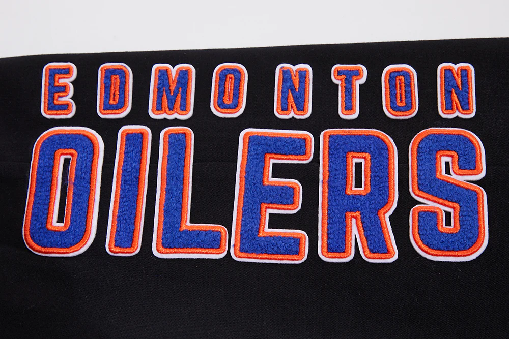 NHL EDMONTON OILERS CLASSIC CHENILLE DOUBLE KNIT JOGGER (BLACK) - Image 6