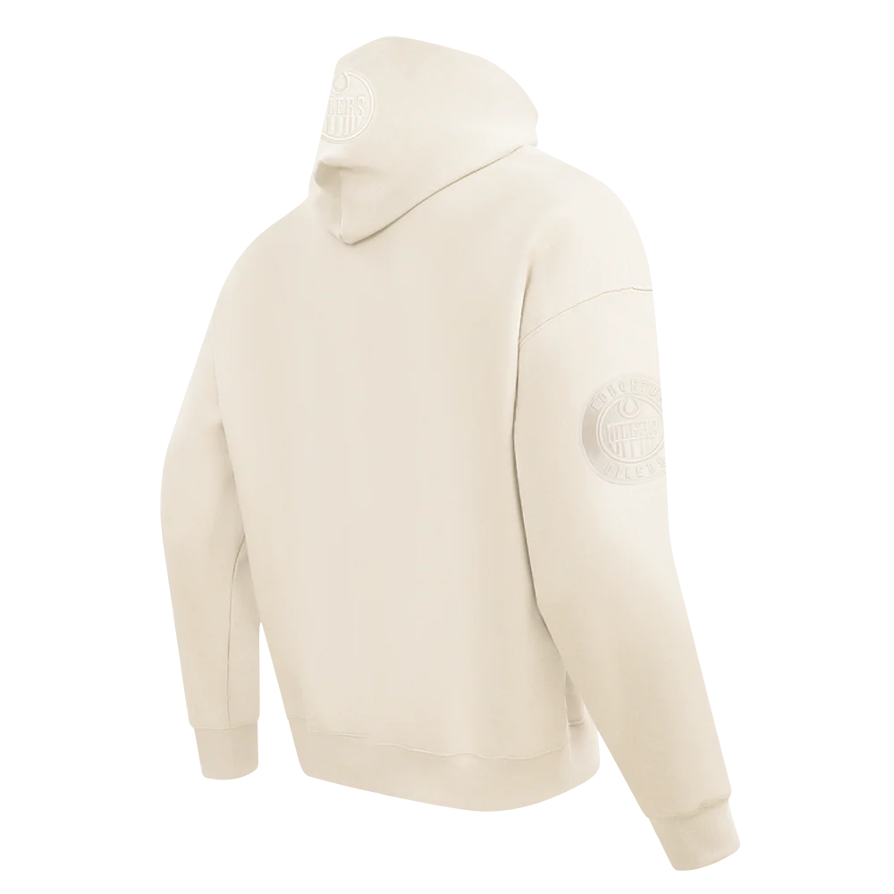 NHL EDMONTON OILERS NEUTRAL MEN'S DROP SHOULDER FLC PO HOODIE (EGGSHELL) - Image 4