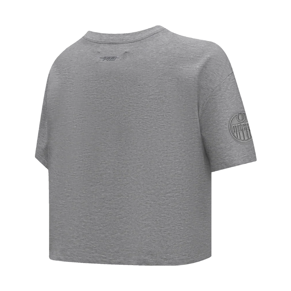 NHL EDMONTON OILERS NEUTRAL SINGLE JERSEY BOXY TEE (DARK HEATHER GRAY) - Image 3