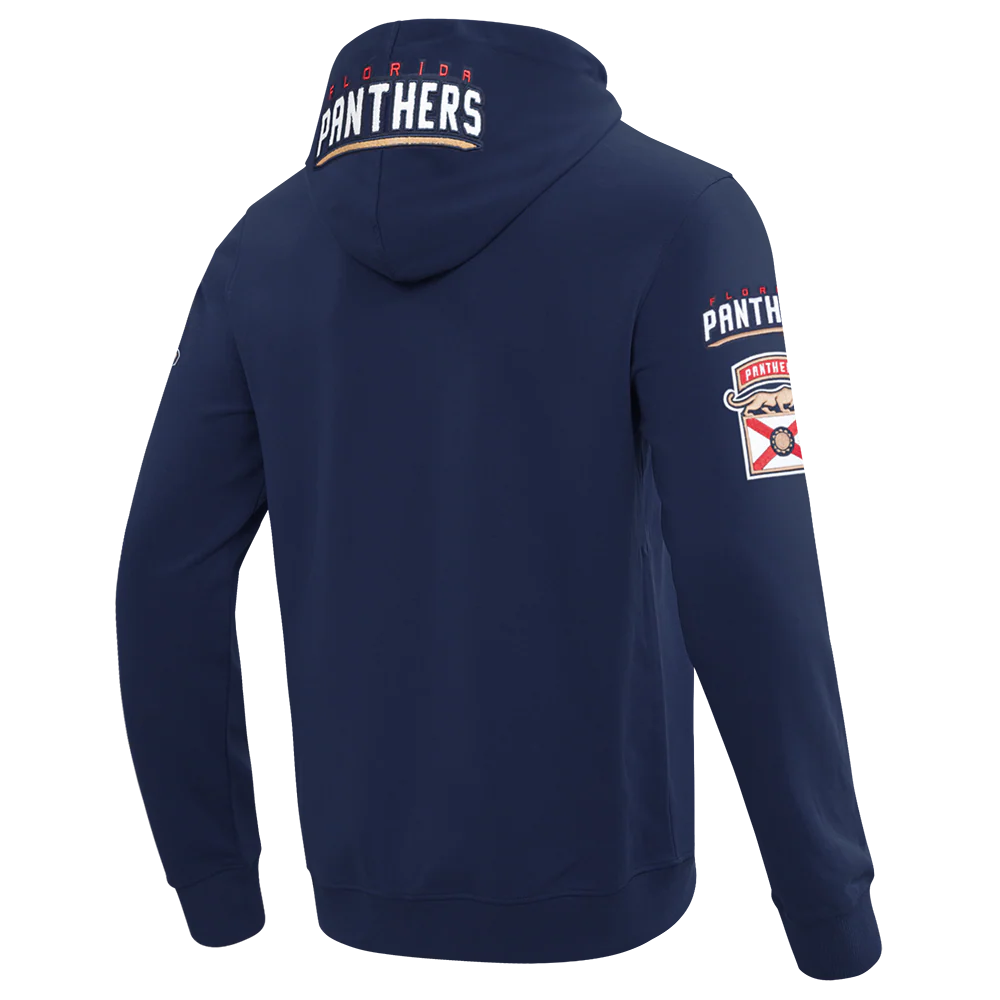 NHL FLORIDA PANTHERS CLASSIC CHENILLE MEN'S DK FZ PO HOODIE (MIDNIGHT NAVY) - Image 4