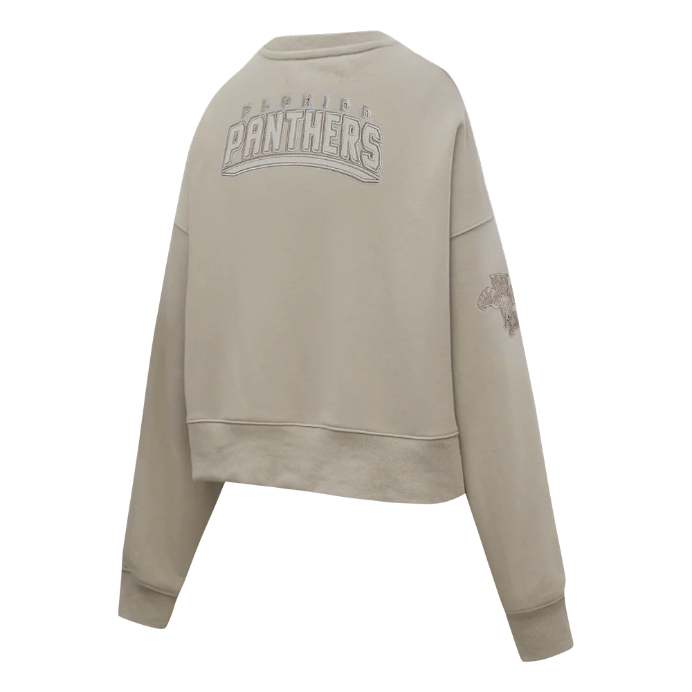 NHL FLORIDA PANTHERS NEURAL WOMEN'S FLC CREWNECK (TAUPE) - Image 4
