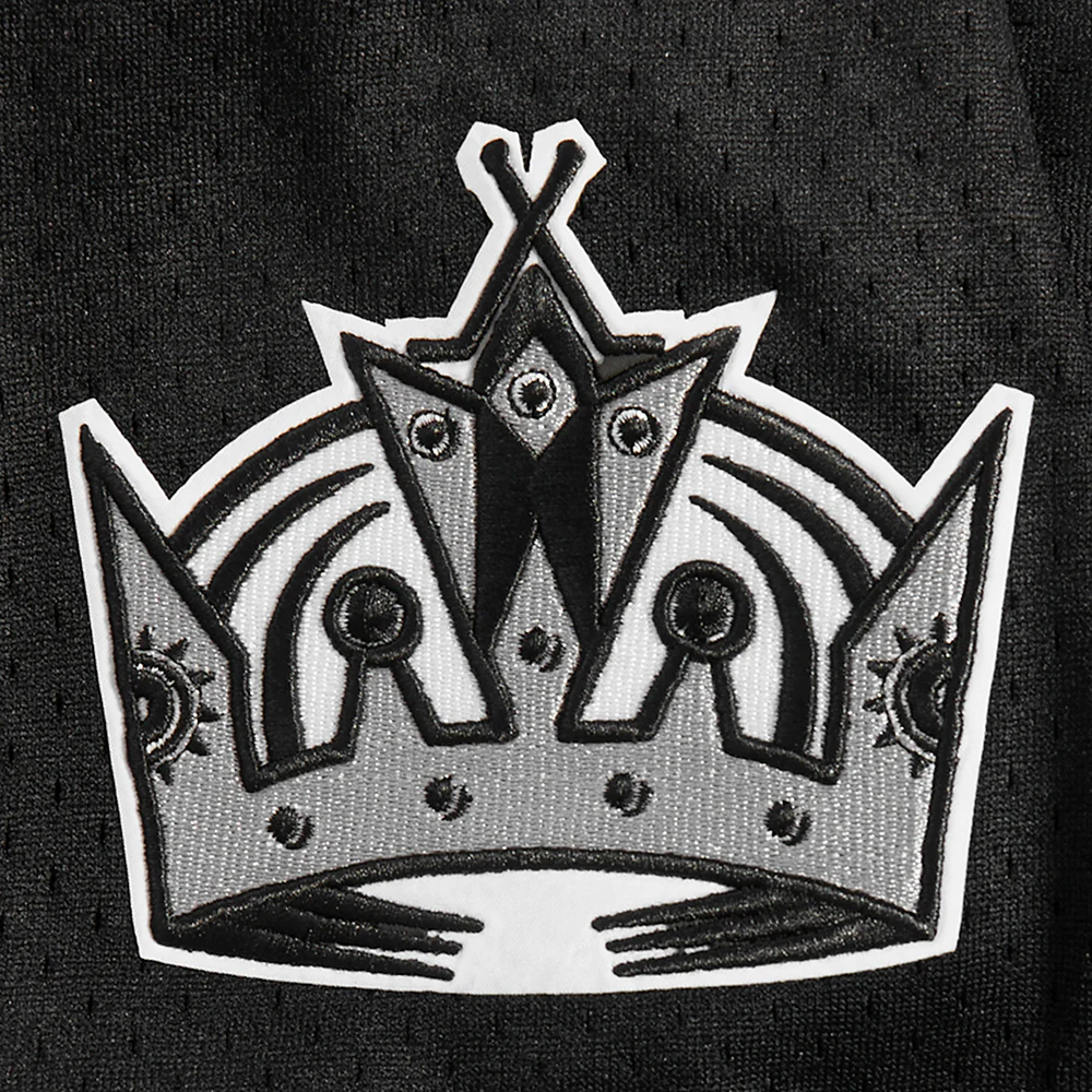 NHL LOS ANGELES KINGS CLASSIC MEN'S MESH BUTTON DOWN JERSEY (BLACK) - Image 7