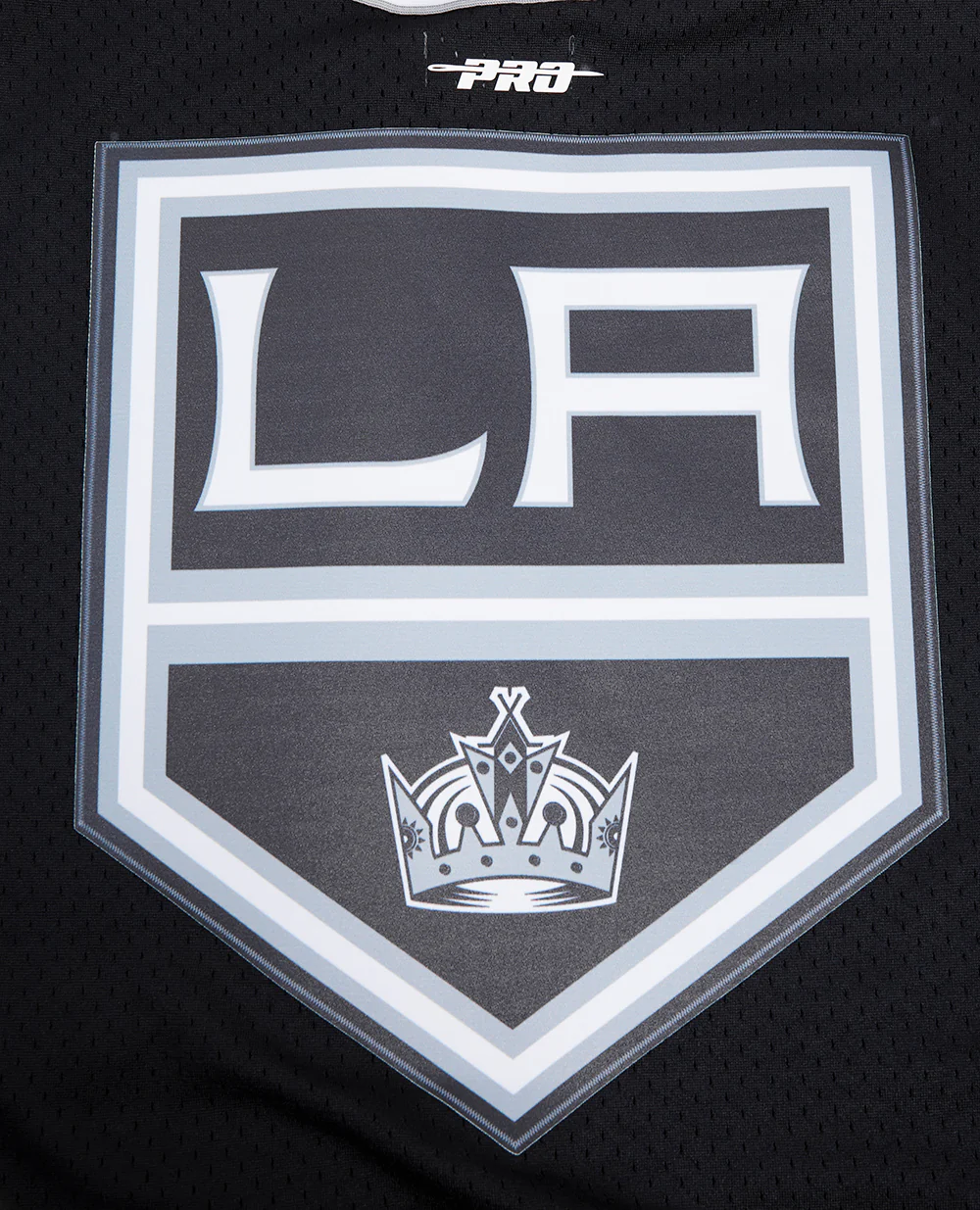 NHL LOS ANGELES KINGS SCRIPT TAIL MEN'S MESH BUTTON DOWN SHIRT (BLACK/GRAY) - Image 5