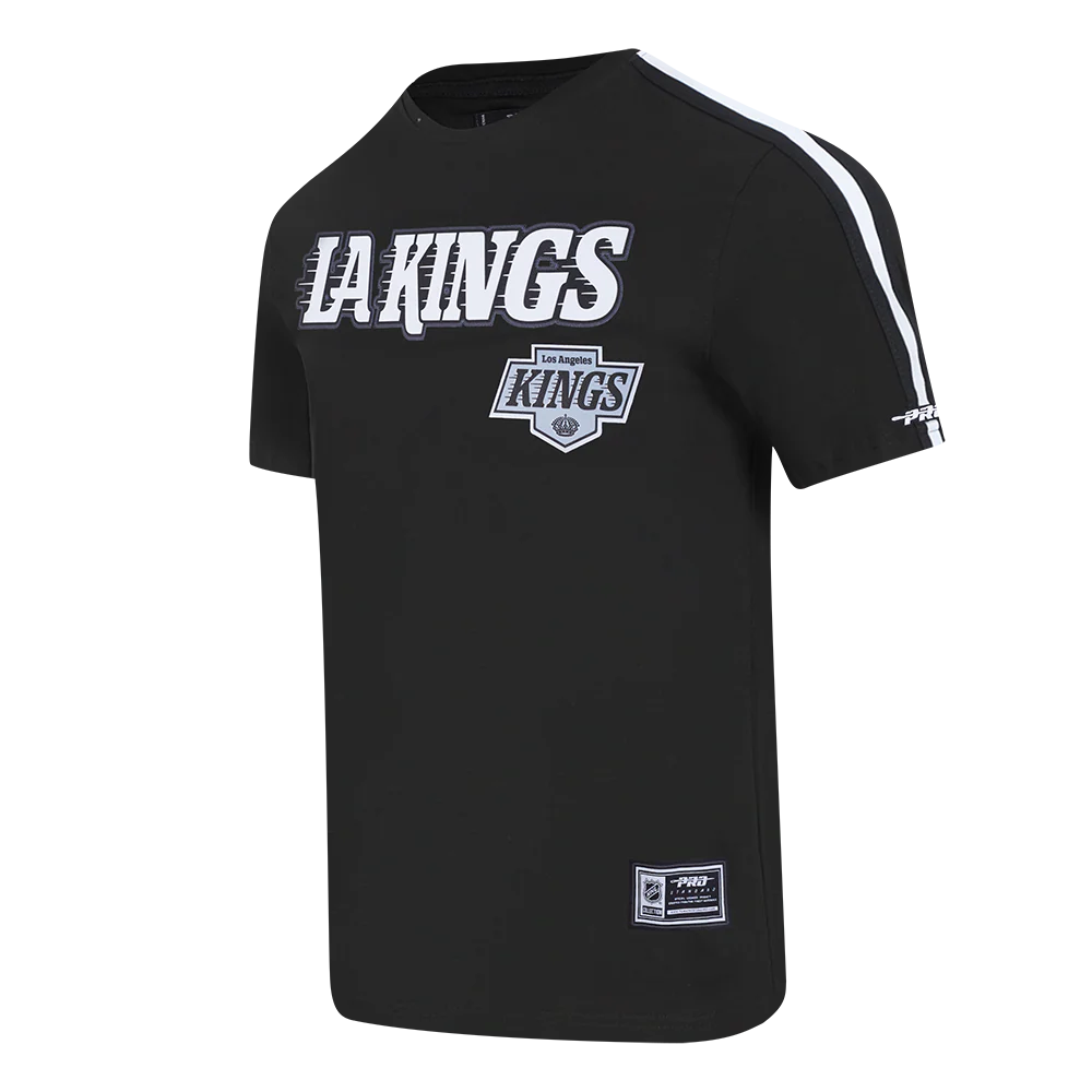 NHL LOS ANGELES KINGS MESH MEN'S SJ STRIPED TEE (BLACK) - Image 3