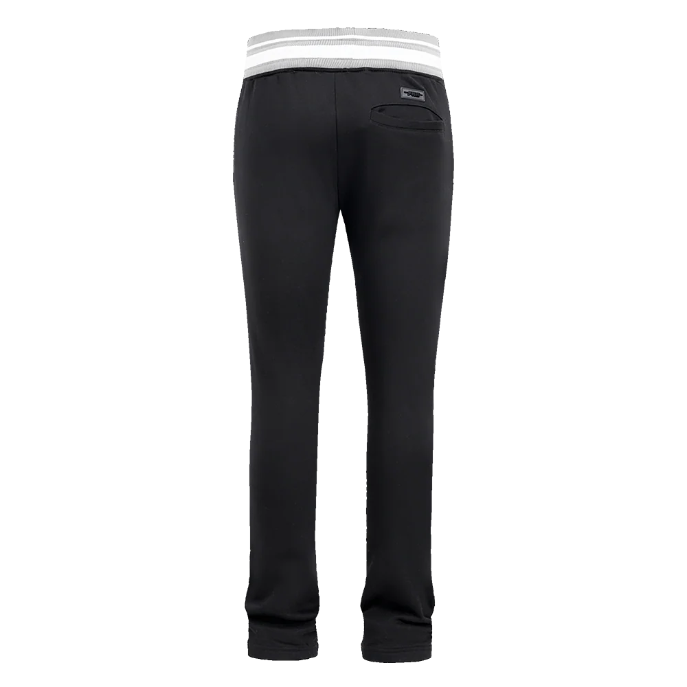 NHL LOS ANGELES KINGS SCRIPT TAIL MEN'S RIB FLEECE SWEATPANT (BLACK/GRAY) - Image 3