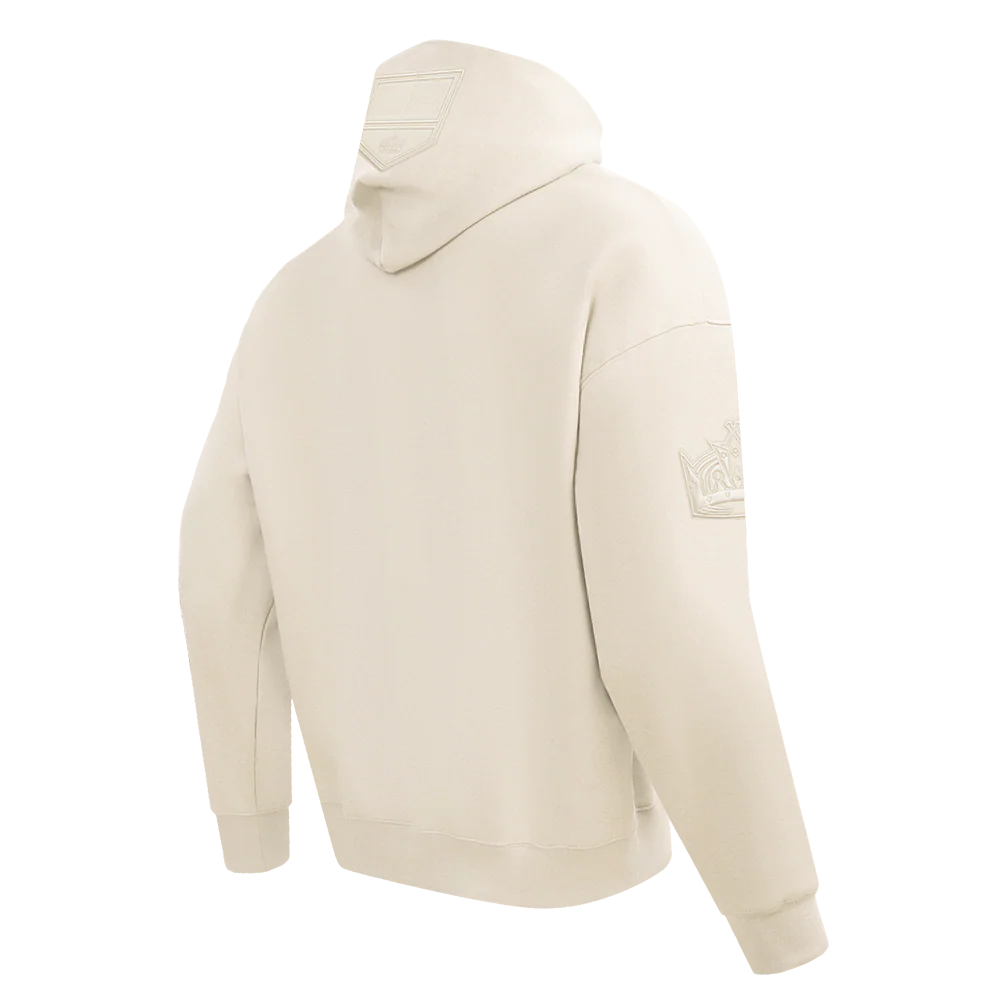 NHL LOS ANGELES KINGS NEUTRAL DROP SHOULDER FLEECE PULLOVER HOODIE (EGGSHELL) - Image 3