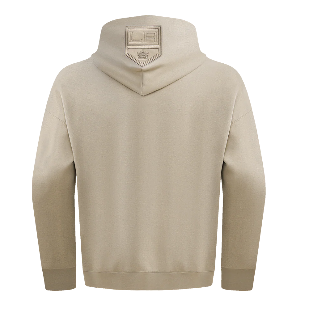 NHL LOS ANGELES KINGS NEUTRAL DROP SHOULDER FLEECE PULLOVER HOODIE (TAUPE) - Image 4