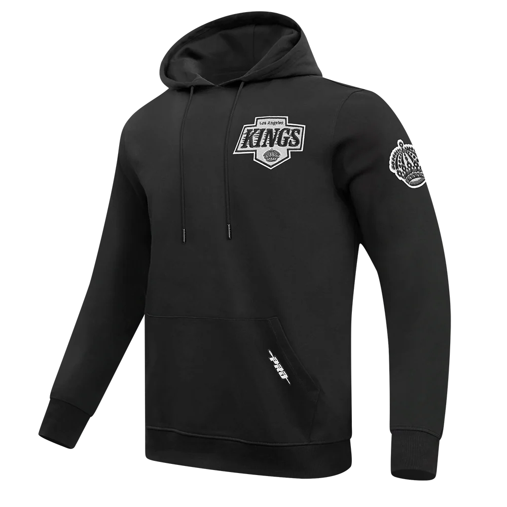 LOS ANGELES KINGS CLASSIC CHENILLE MEN'S DK PO HOODIE (BLACK) - Image 2