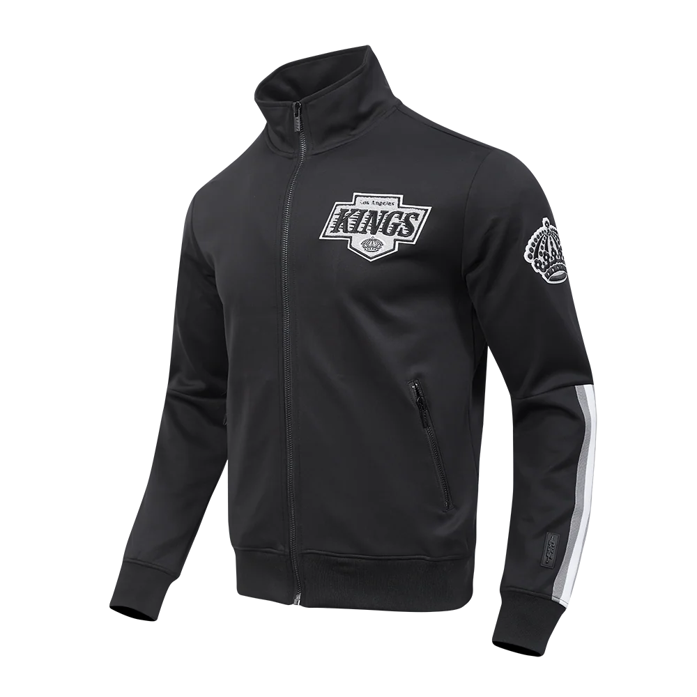 NHL LOS ANGELES KINGS CLASSIC CHENILLE MEN'S DK TRACK JACKET (BLACK/GRAY) - Image 5