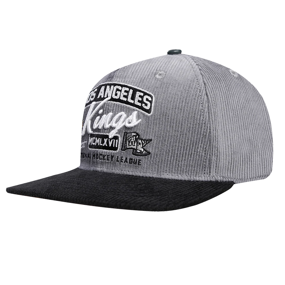 NHL LOS ANGELES KINGS MULTI CORDUROY SNAPBACK HAT (GRAY/MULTI) - Image 3