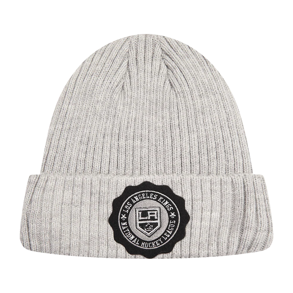 NHL LOS ANGELES KINGS CREST EMBLEM BEANIE (GRAY) - Image 2