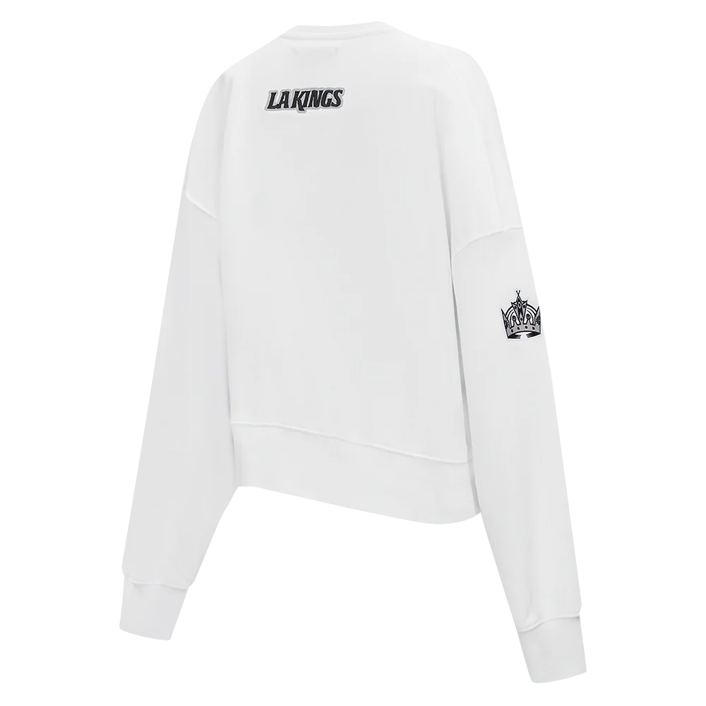 NHL LOS ANGELES KINGS CLASSIC WOMEN'S CREWNECK (WHITE) - Image 4