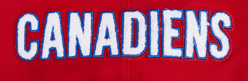 NHL MONTRÉAL CANADIENS CLASSIC CHENILLE MEN'S DOUBLE KNIT PULLOVER HOODIE (RED) - Image 7