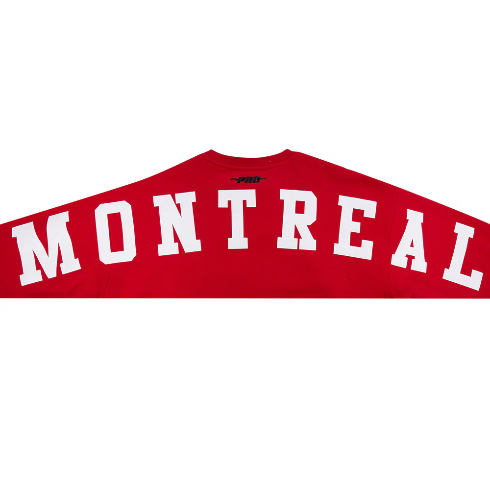 NHL MONTRÉAL CANADIENS WINGSPAN MEN'S DROP SHOULDER FLC CREWNECK (RED) - Image 7