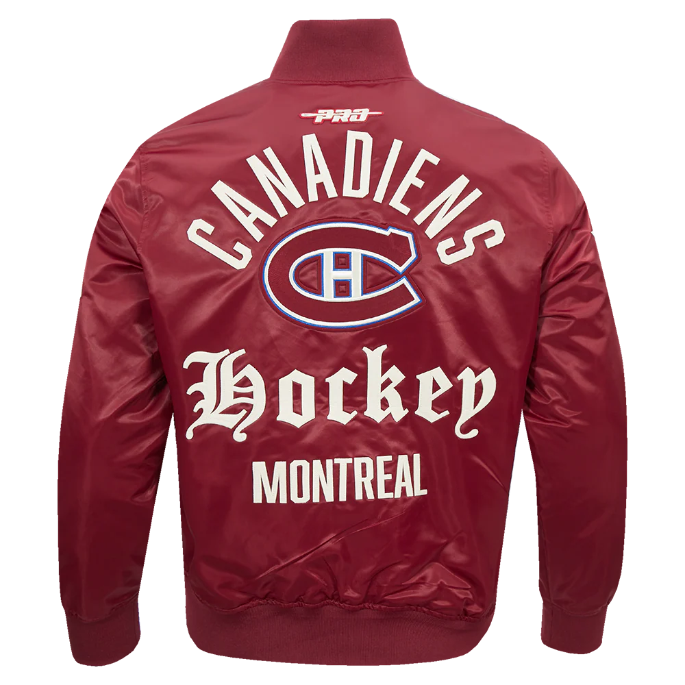 NHL MONTRÉAL CANADIENS MODERN ORIGINALS MEN'S SATIN JACKET (CARDINAL RED) - Image 5