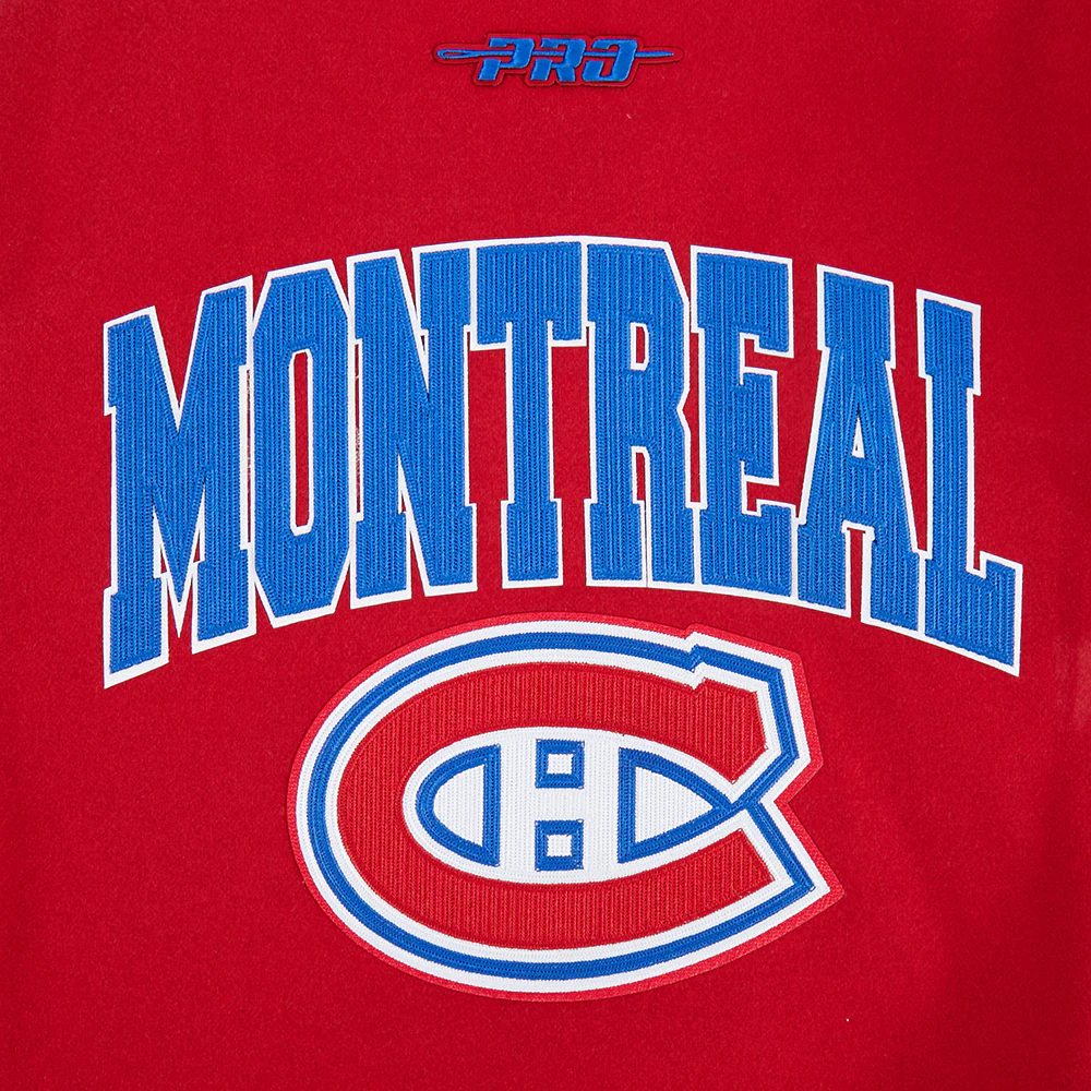 NHL MONTRÉAL CANADIENS CITY ARCH MEN'S WOOL VARSITY JACKET (RED/WHITE) - Image 5