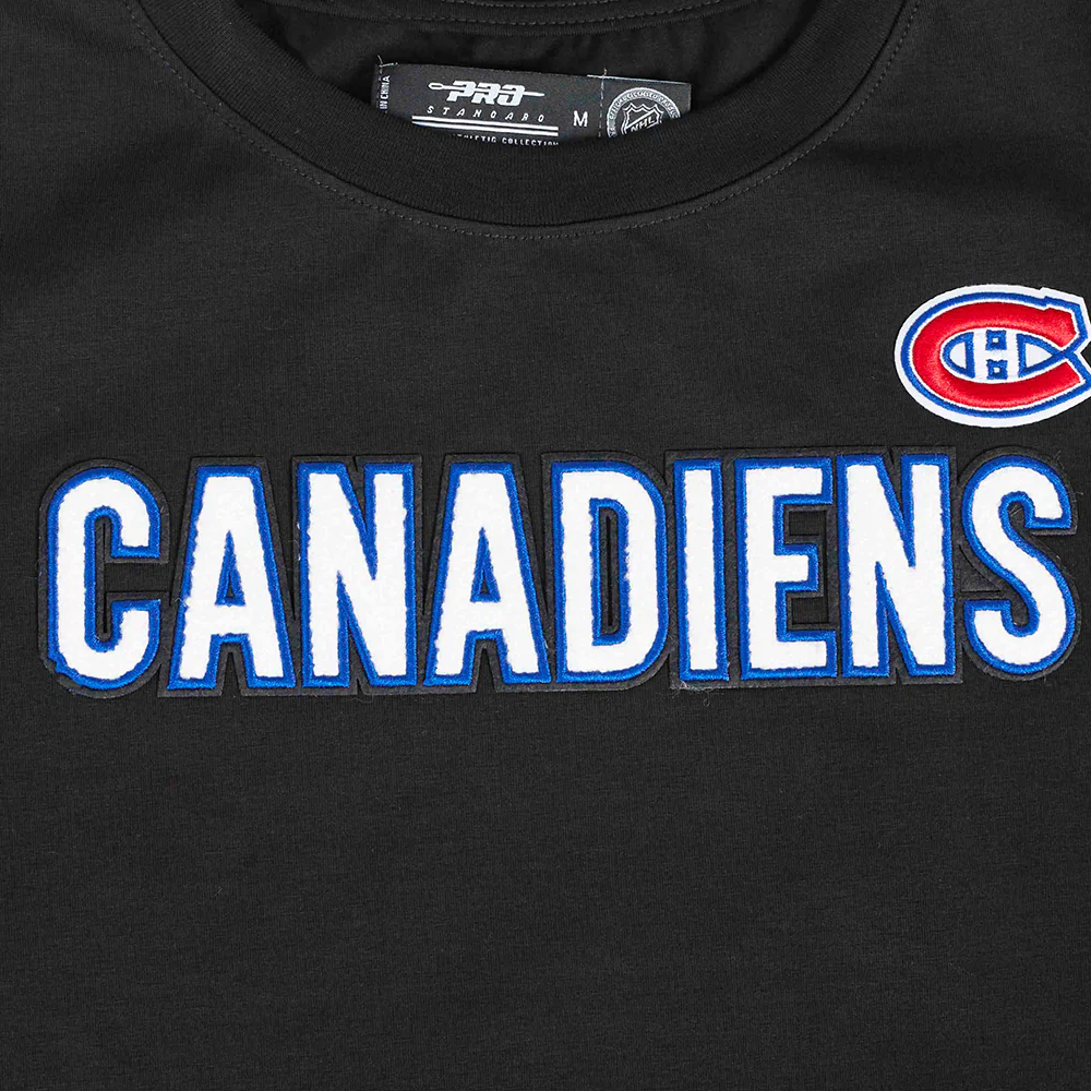 NHL MONTRÉAL CANADIENS CLASSIC SHORT SLEEVE WOMEN'S SINGLE JERSEY SLIM FIT TEE (BLACK) - Image 5