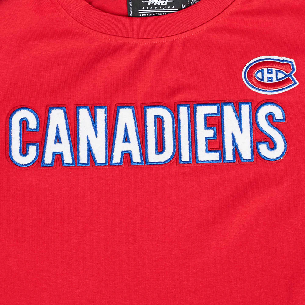 NHL MONTRÉAL CANADIENS CLASSIC SHORT SLEEVE WOMEN'S SINGLE JERSEY SLIM FIT TEE (RED) - Image 5