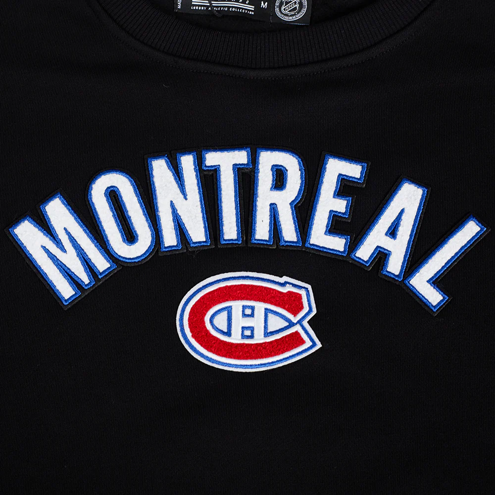 NHL MONTRÉAL CANADIENS CLASSIC WOMEN'S FLEECE CREWNECK (BLACK) - Image 5