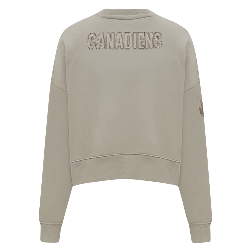 NHL MONTRÉAL CANADIENS NEUTRAL WOMEN'S FLC CREWNECK (TAUPE) - Image 3