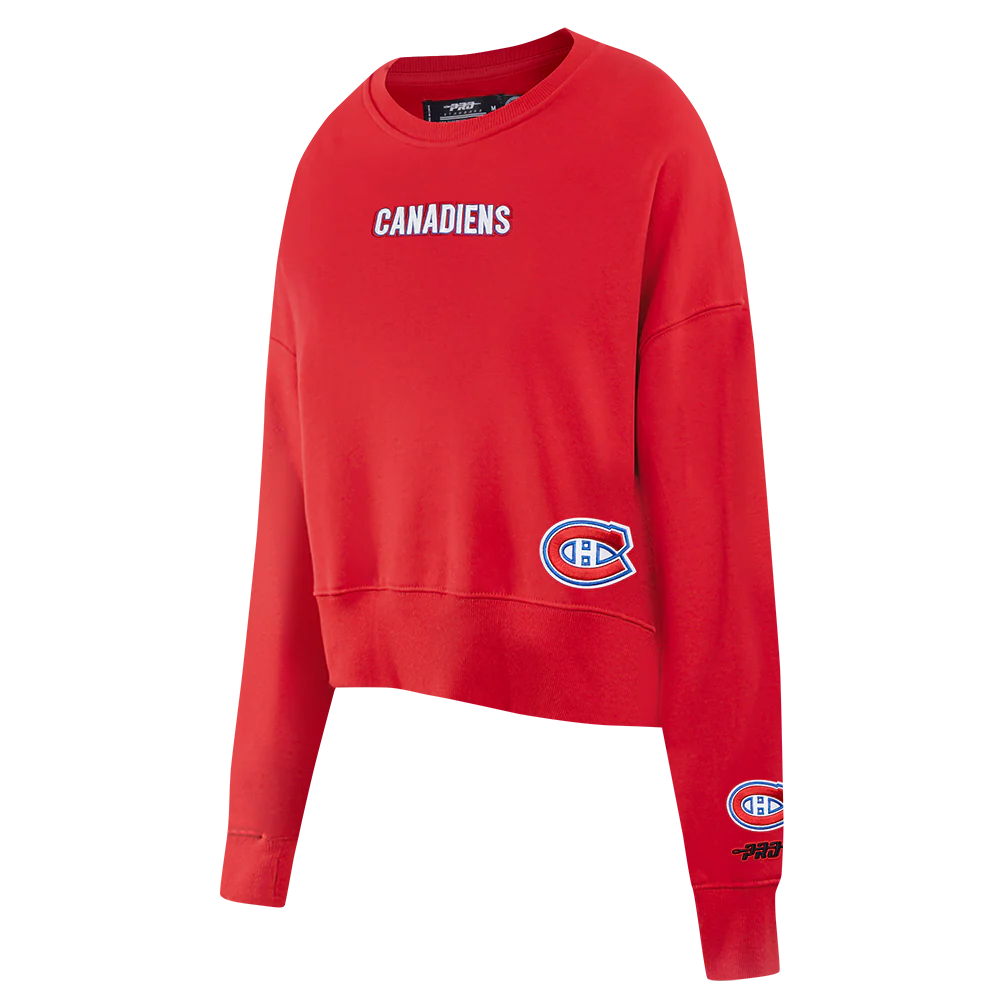 NHL MONTRÉAL CANADIENS WINGSPAN WOMEN'S FLC CREWNECK (RED) - Image 3