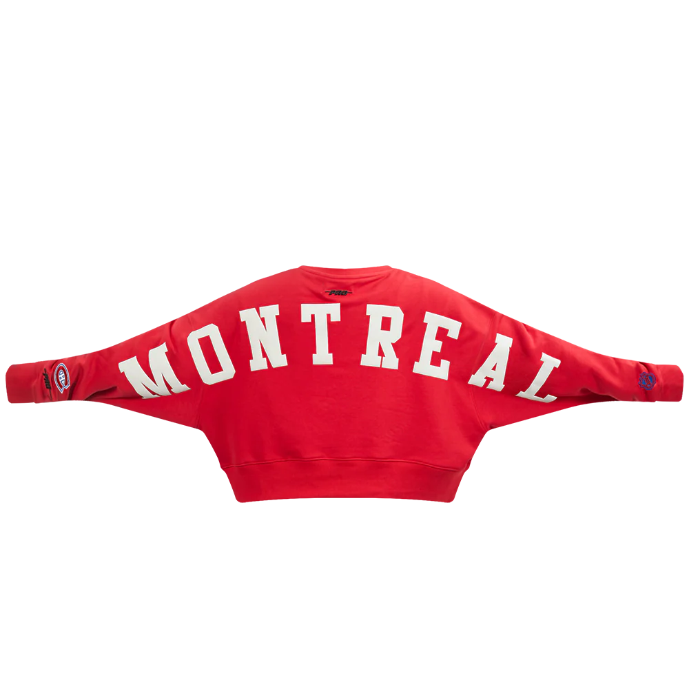 NHL MONTRÉAL CANADIENS WINGSPAN WOMEN'S FLC CREWNECK (RED) - Image 5