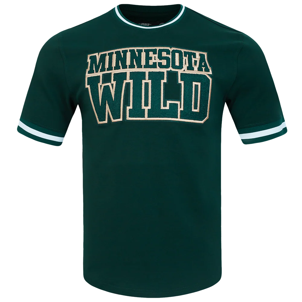 NHL MINNESOTA WILD CLASSIC MEN'S CHENILLE DK TEE (FOREST GREEN)