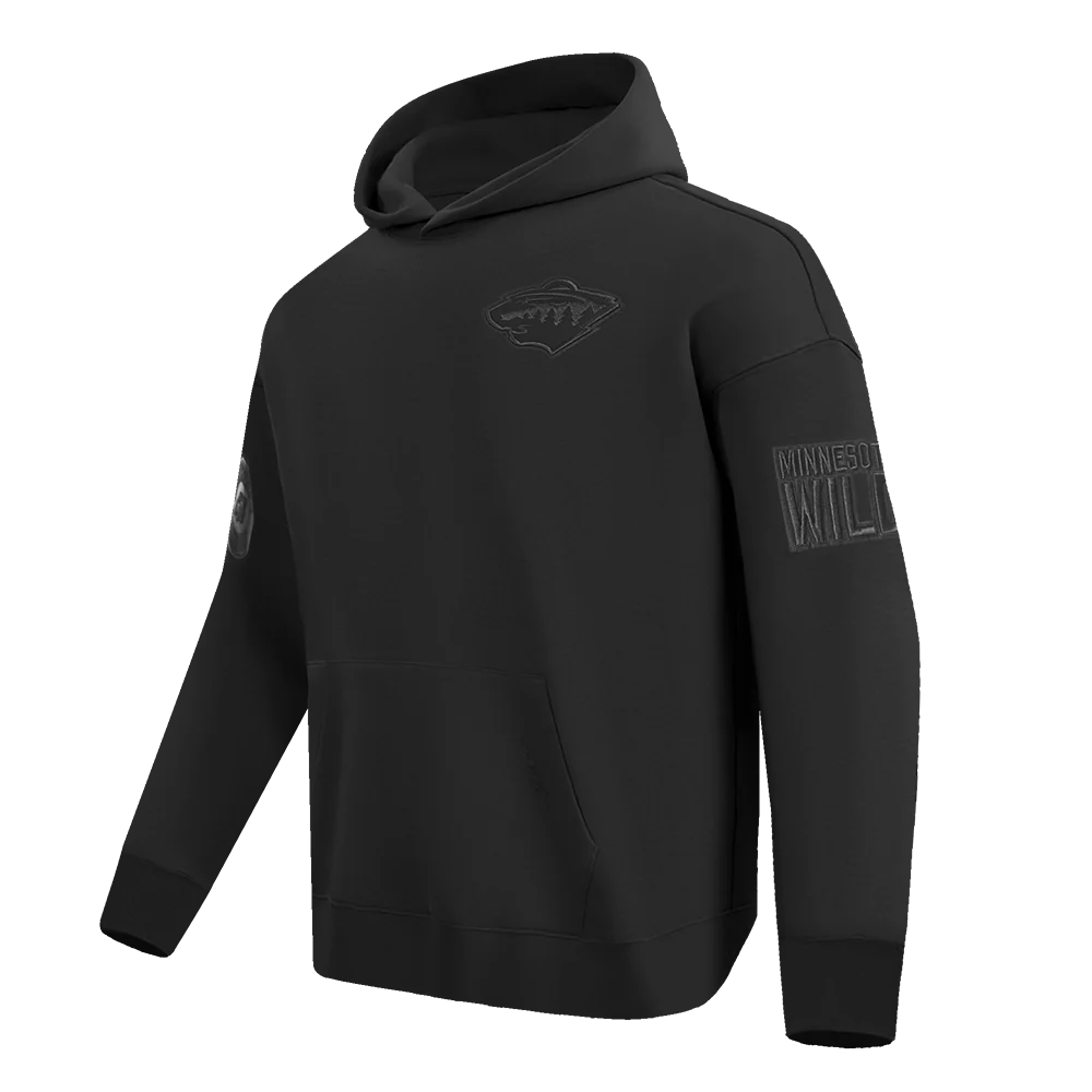 NHL MINNESOTA WILD NEUTRAL MEN'S DROP SHOULDER PULLOVER HOODIE (BLACK) - Image 2