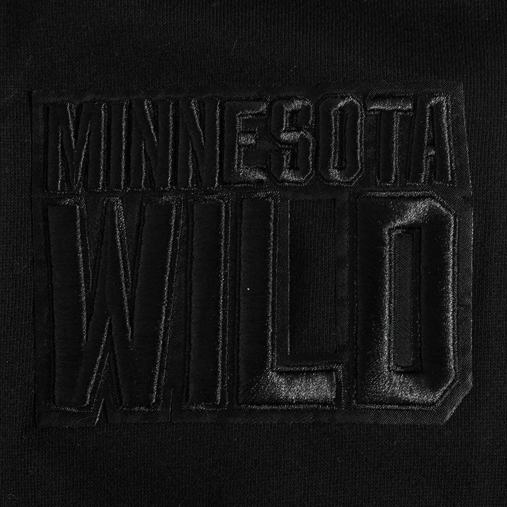 NHL MINNESOTA WILD NEUTRAL MEN'S DROP SHOULDER PULLOVER HOODIE (BLACK) - Image 7