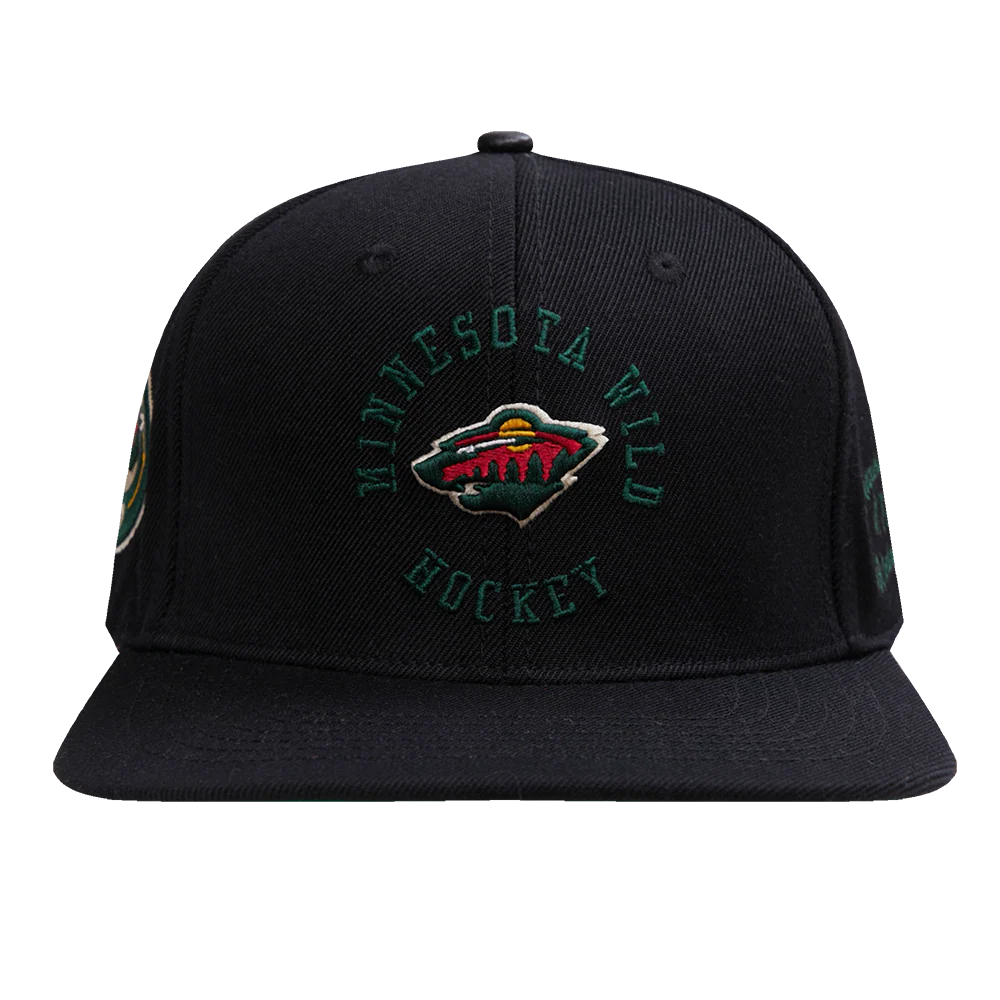 NHL Minnesota Wild HYBRID SNAPBACK HAT (BLACK)